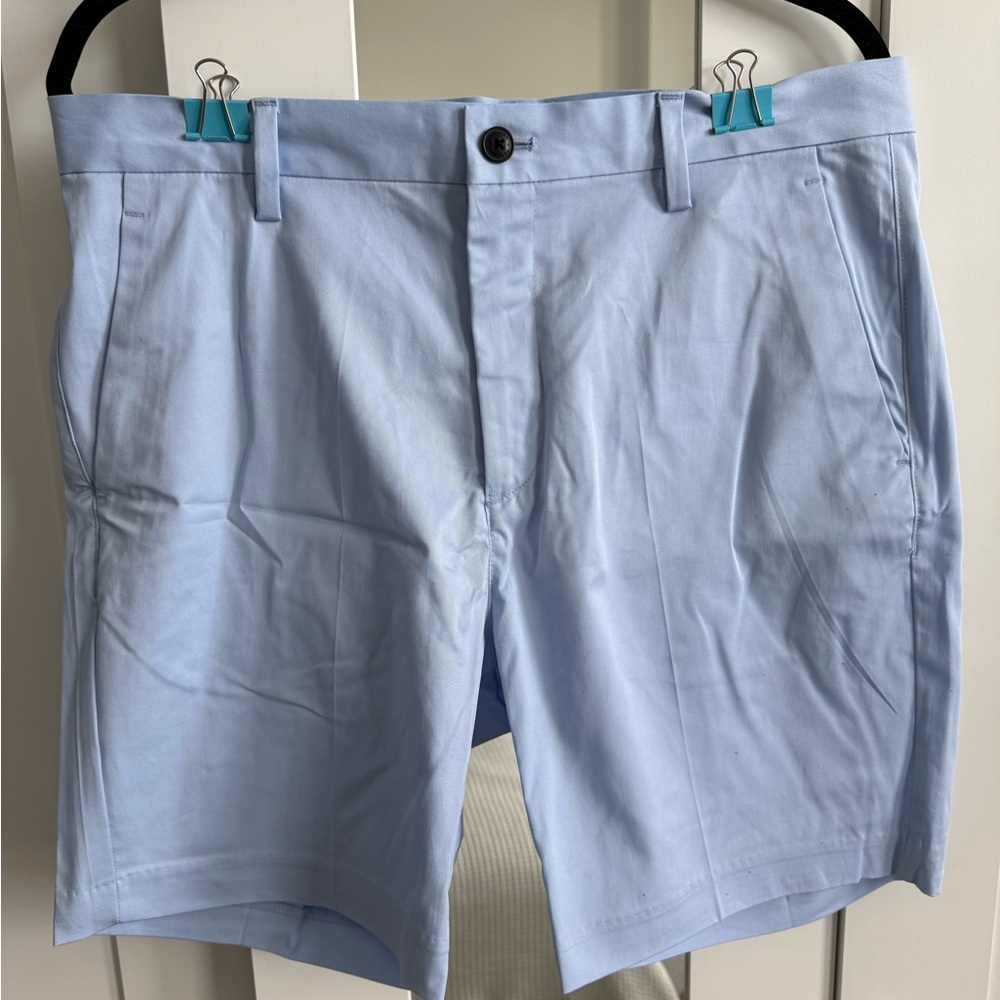 H&M Blue Flat Front Shorts Lightweight Cotton